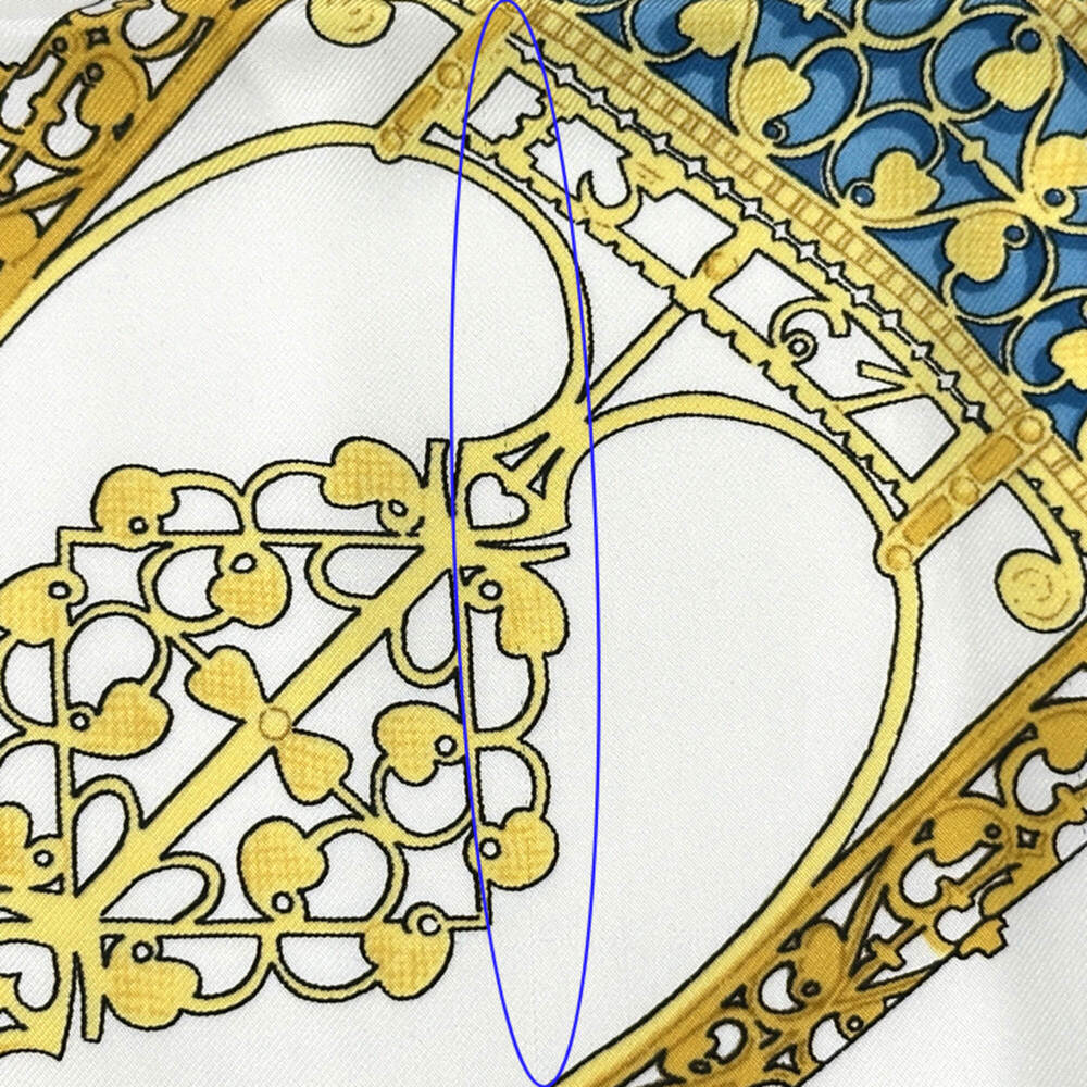 HERMES Authentic Blue Silk Scarf - Picture 7 of 8